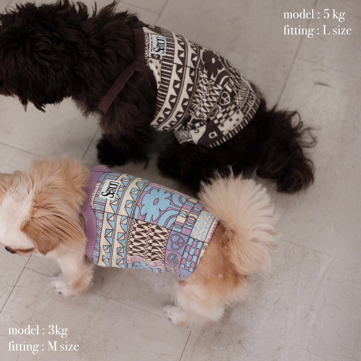 Semon ApartMent PANEL PRINT DOG CAMISOLE