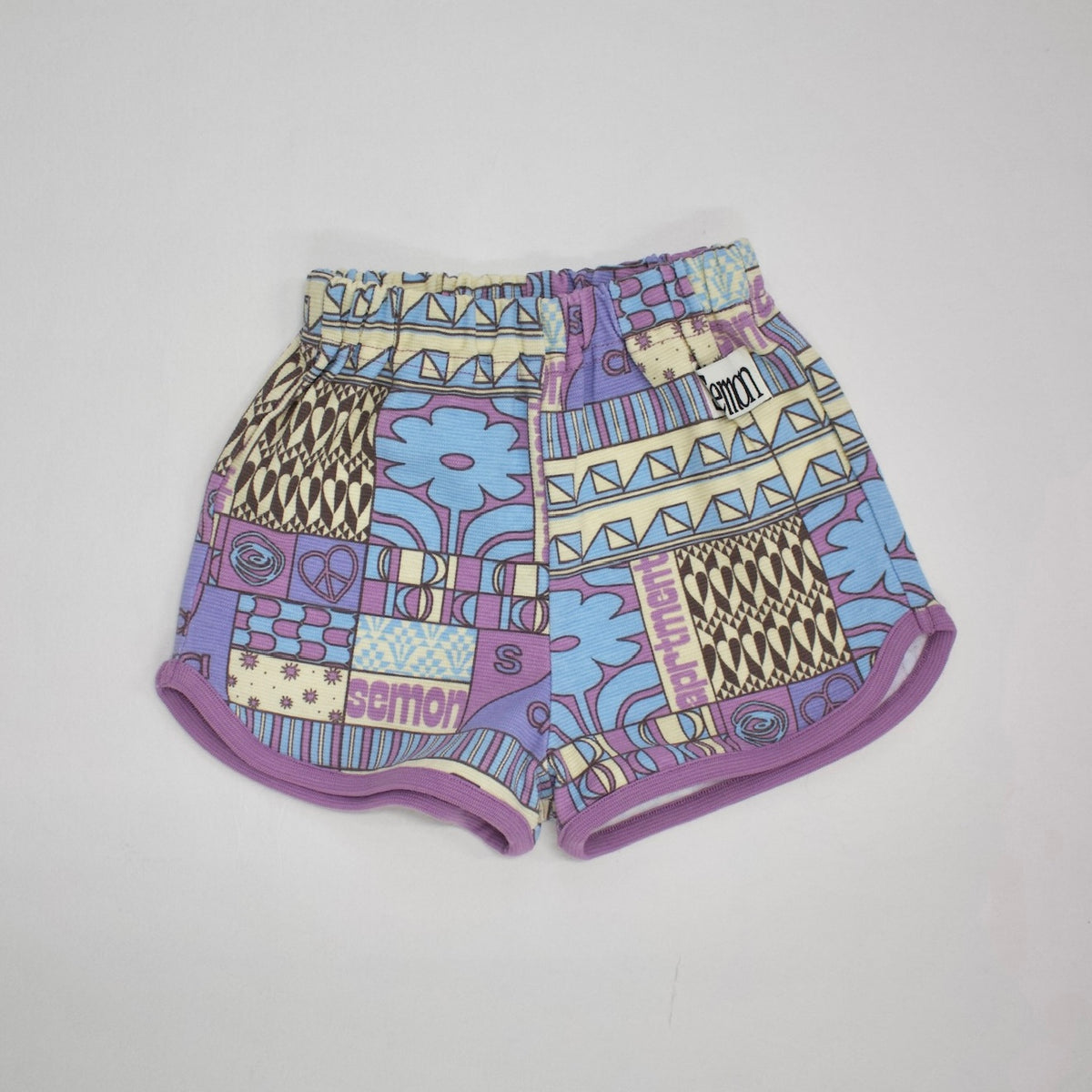 Semon ApartMent PANEL PRINT SHORT PANTS ライトブルー