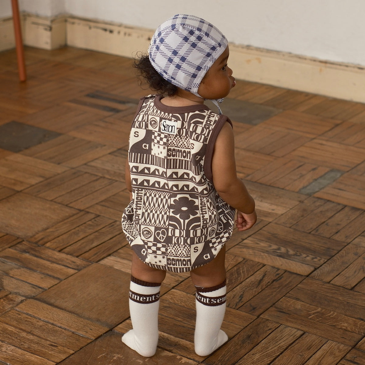 Semon ApartMent PANEL PRINT TANK ROMPERS