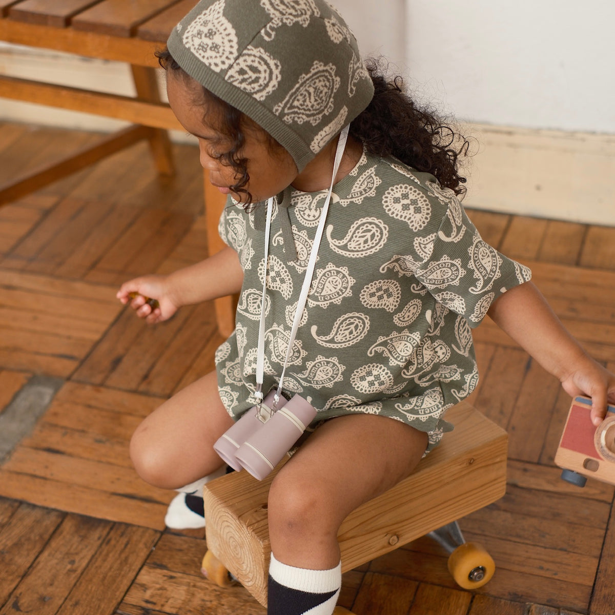 Semon ApartMent PATTERN PRINT ROMPERS
