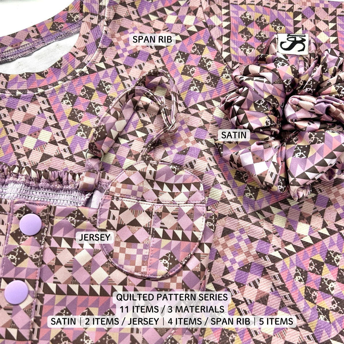 Semon ApartMent QUILTED SATIN SCRUNCHIE
