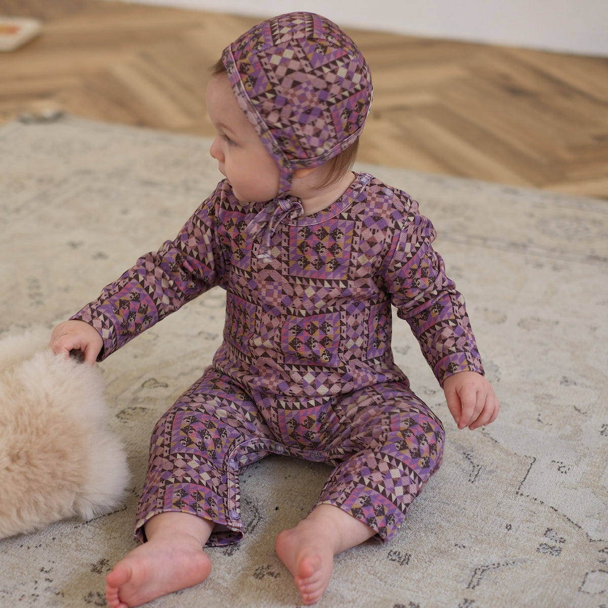 Semon ApartMent QUILTED SPAN RIB BABY ROMPER
