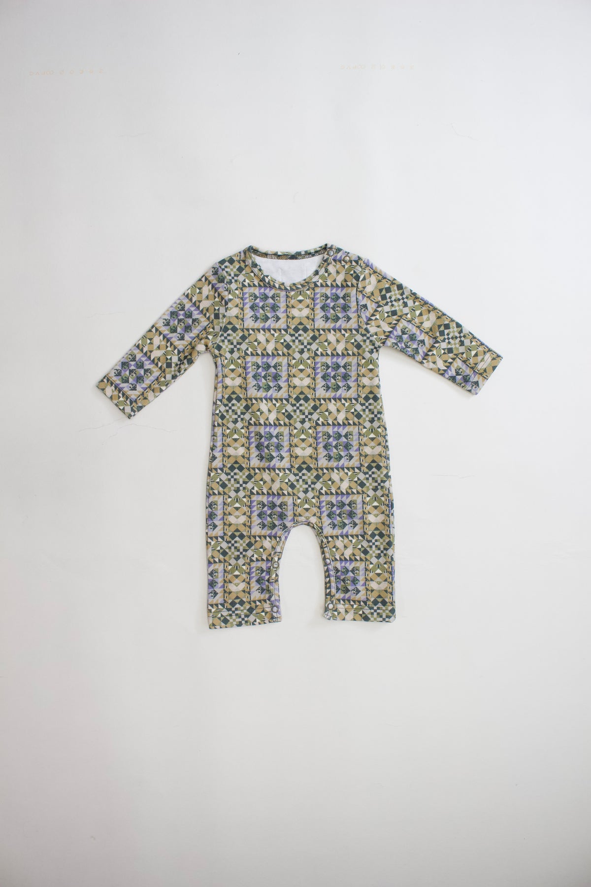 Semon ApartMent QUILTED SPAN RIB BABY ROMPER グリーン