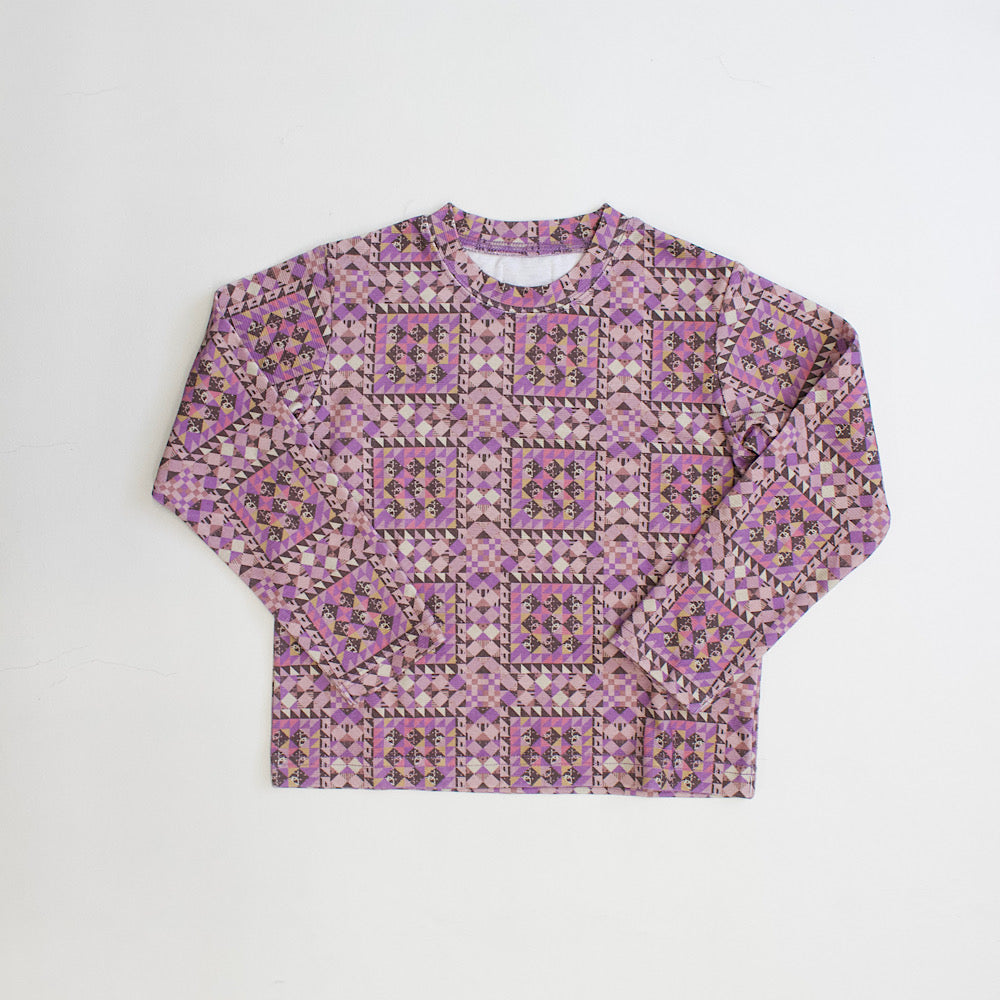 Semon ApartMent QUILTED SPAN RIB LONG SLEEVE T-SHIRT ピンク