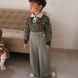 RIBBED SUSPENDER WIDE FLARE PANTS15