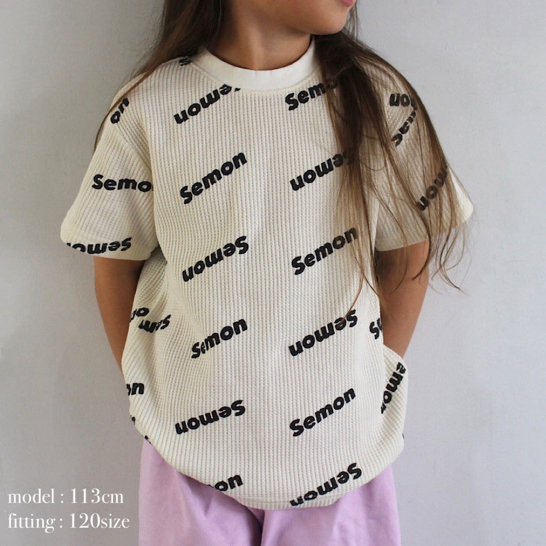 Semon apartment ワッフル LOGO ワッフルプリントハーフ袖Tシャツ | WAFFLE PRINT HALF SLEEVE TEE | Frö