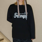 Semon ApartMent SPRAY LOGO LADIES LONG SLEEVE T-SHIRT