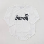 Semon ApartMent SPRAY LOGO ROMPER WHITE