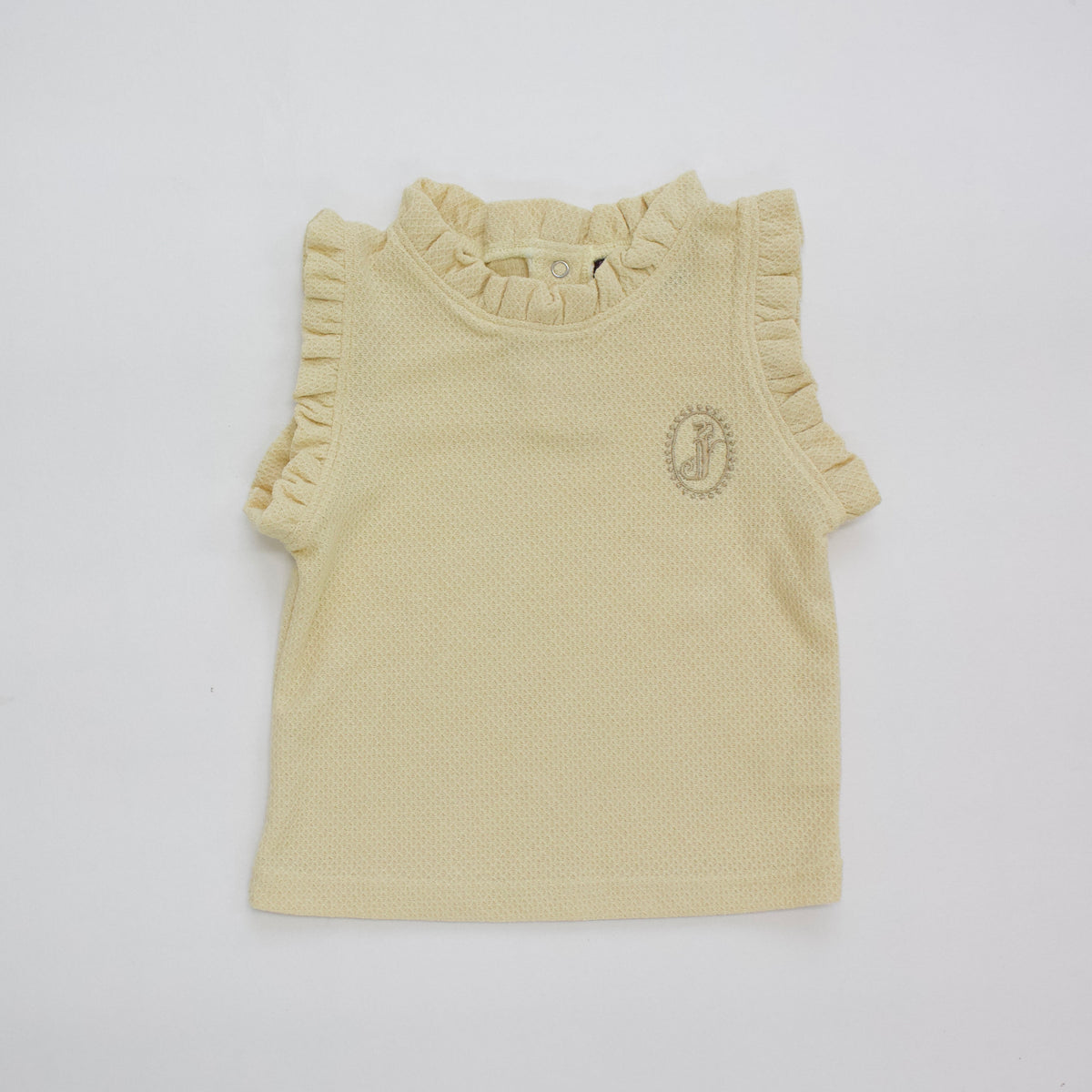 Jamée Rousse SUMMER KNIT FRILL TANK TOPS イエロー