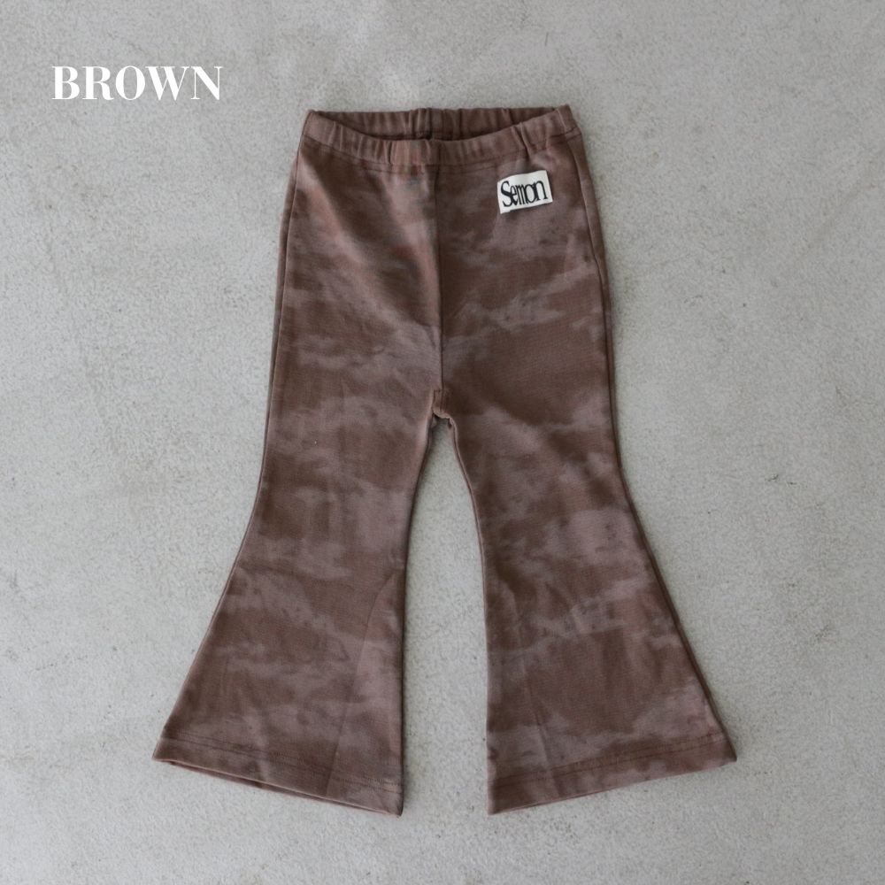 Semon ApartMent TIEDYE FLARE PANTS ブラウン