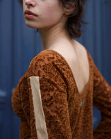 Velour Lace Bodysuit Top2