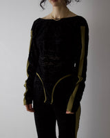 Velour Lace Bodysuit Top22
