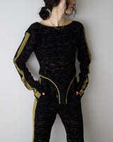 Velour Lace Bodysuit Top24