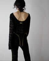 Velour Lace Bodysuit Top26