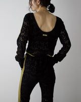 Velour Lace Bodysuit Top29