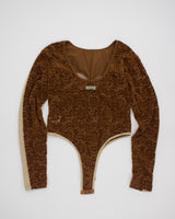 Velour Lace Bodysuit Top34