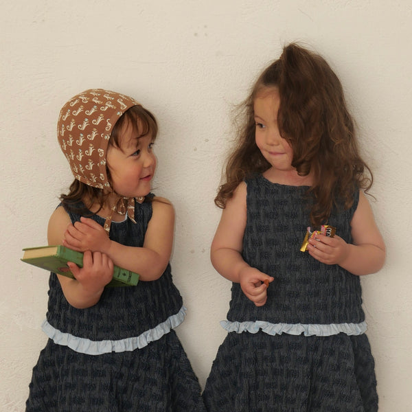 SMOCKING DENIM TANK TOP