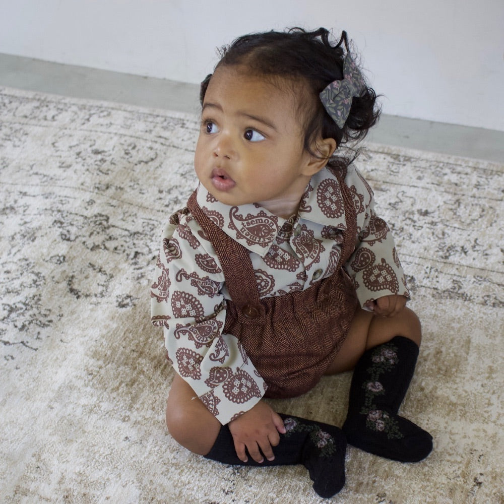 PAISLEY SHIRT ROMPERS – Frö