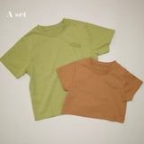 2COLOR SET SIMPLE SHORT SLEEVE TEE 2
