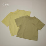 2COLOR SET SIMPLE SHORT SLEEVE TEE 4