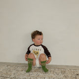 PRINTED RAGLAN ROMPERS 11