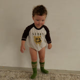 PRINTED RAGLAN ROMPERS 12