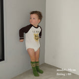 PRINTED RAGLAN ROMPERS 6