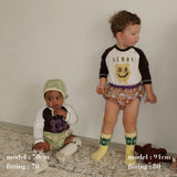 PRINTED RAGLAN ROMPERS 9