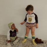 PRINTED RAGLAN ROMPERS 10