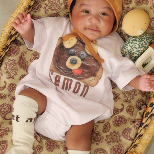 TOAST PRINT ROMPERS