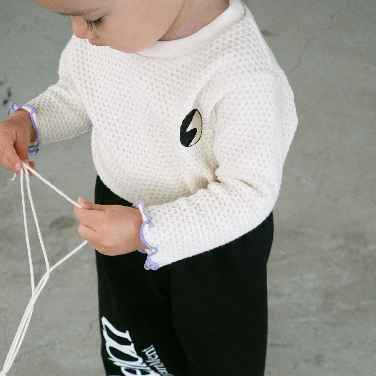 semon セモンアパートメント ワッフル セットアップ 90 WAFFLE EMBROIDERED TOPS – Frö