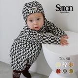Pattern Long Sleeve Rompers 1