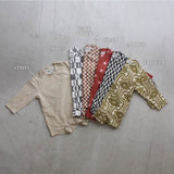 Pattern Long Sleeve Rompers 2