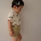 WAFFLE PRINT HALF SLEEVE TEE9