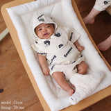 WAFFLE PRINT HALF SLEEVE ROMPERS 2