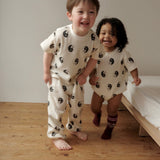 WAFFLE PRINT HALF SLEEVE ROMPERS 11
