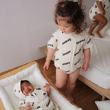 WAFFLE PRINT HALF SLEEVE ROMPERS 18