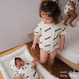 WAFFLE PRINT HALF SLEEVE ROMPERS 3