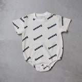 WAFFLE PRINT HALF SLEEVE ROMPERS 22