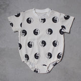 WAFFLE PRINT HALF SLEEVE ROMPERS 23
