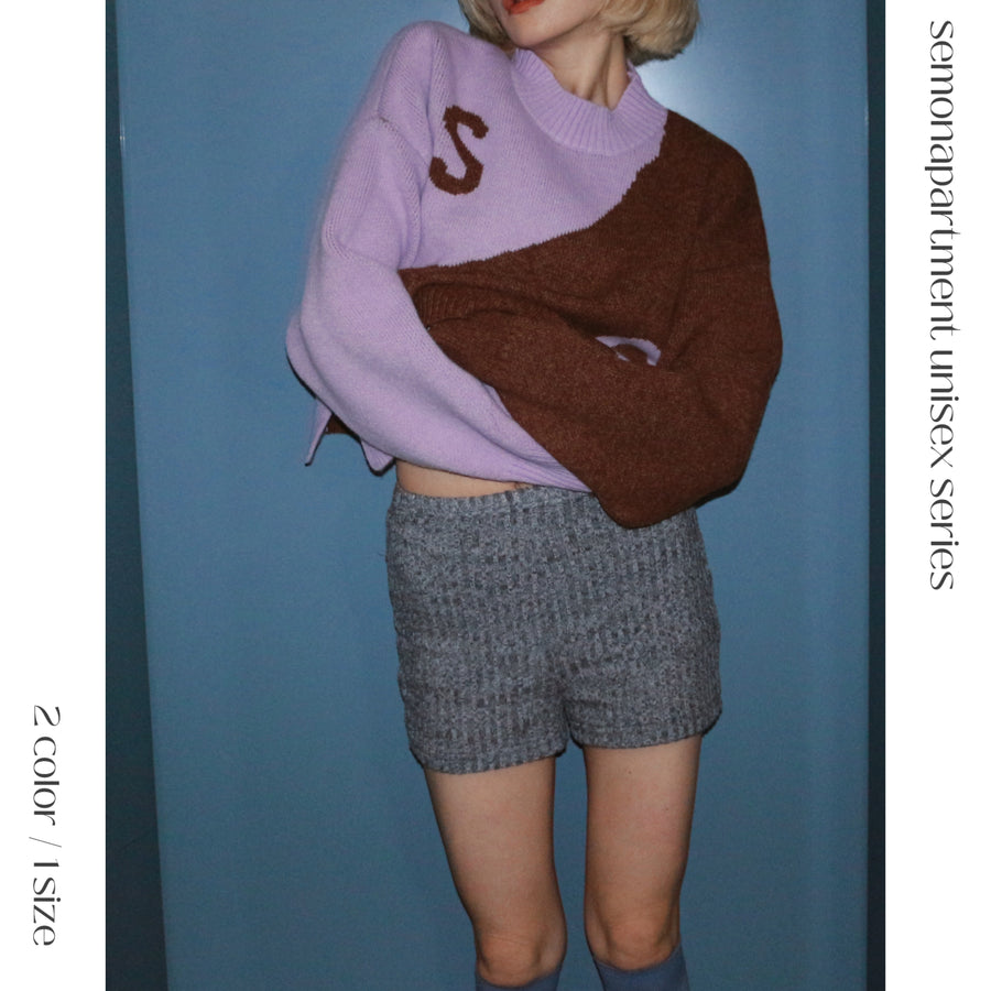 【 unisex series 】SA 2TONE KNIT