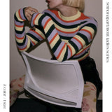【ladies series】MULTI BORDER KNIT 1
