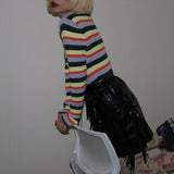 【ladies series】MULTI BORDER KNIT 5