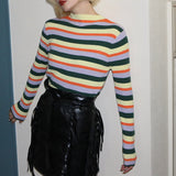 【ladies series】MULTI BORDER KNIT 7