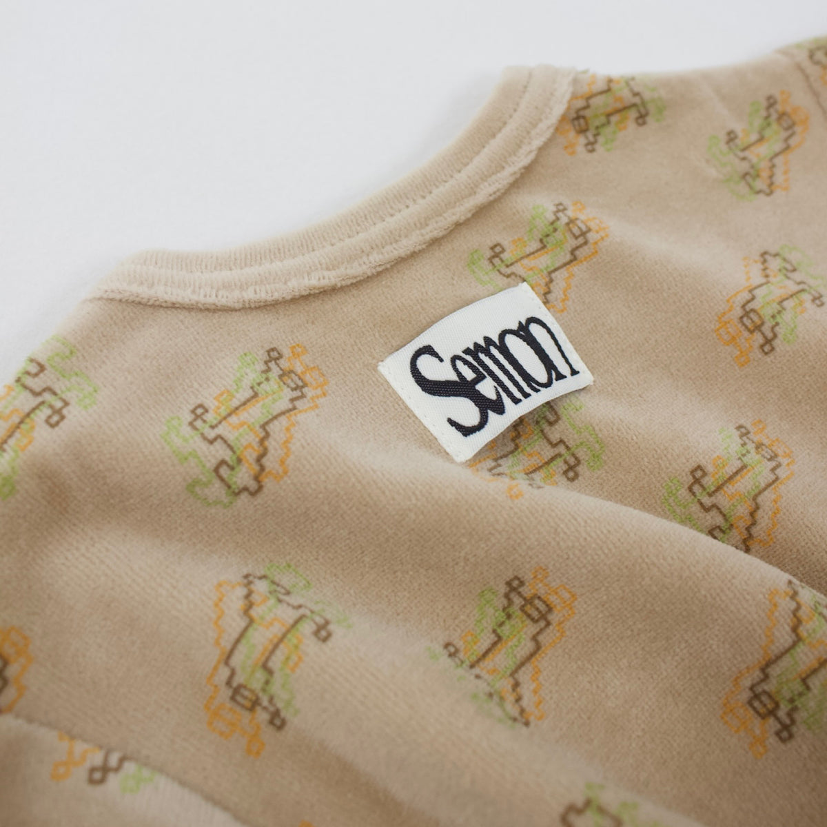 Semon ApartMent TRIPLE HORSE VELOUR COVERALL
