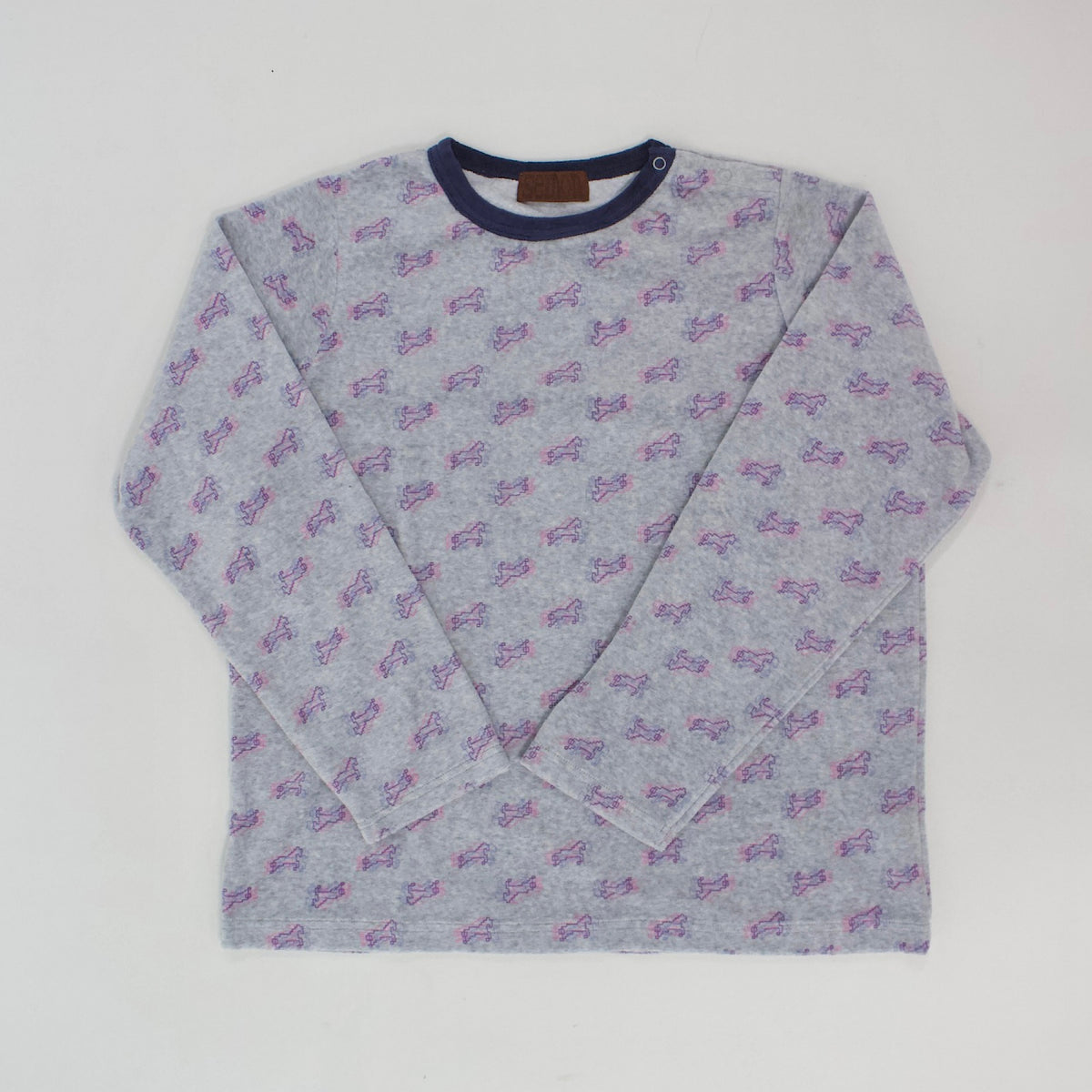 Semon ApartMent TRIPLE HORSE VELOUR LADIES LONG SLEEVE TOP