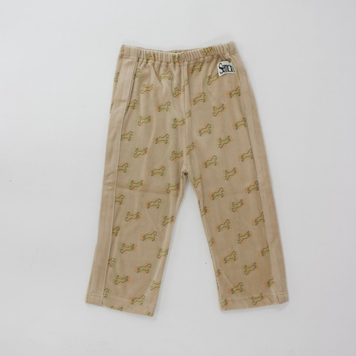 Semon ApartMent TRIPLE HORSE VELOUR STRAIGHT PANTS