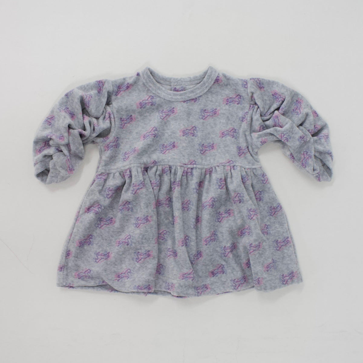 Semon ApartMent TRIPLE HORSE VELOUR VELOUR DRESS