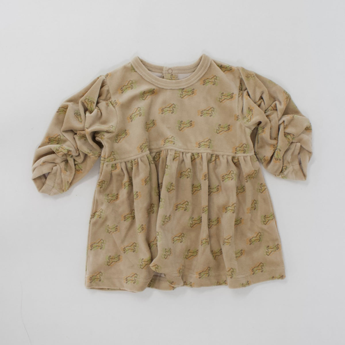 Semon ApartMent TRIPLE HORSE VELOUR VELOUR DRESS