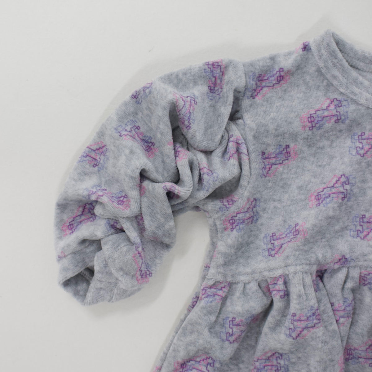 Semon ApartMent TRIPLE HORSE VELOUR VELOUR DRESS